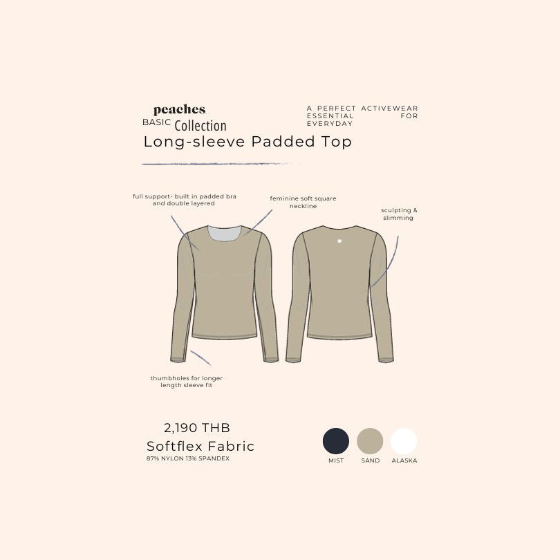 Long-sleeve Padded Top