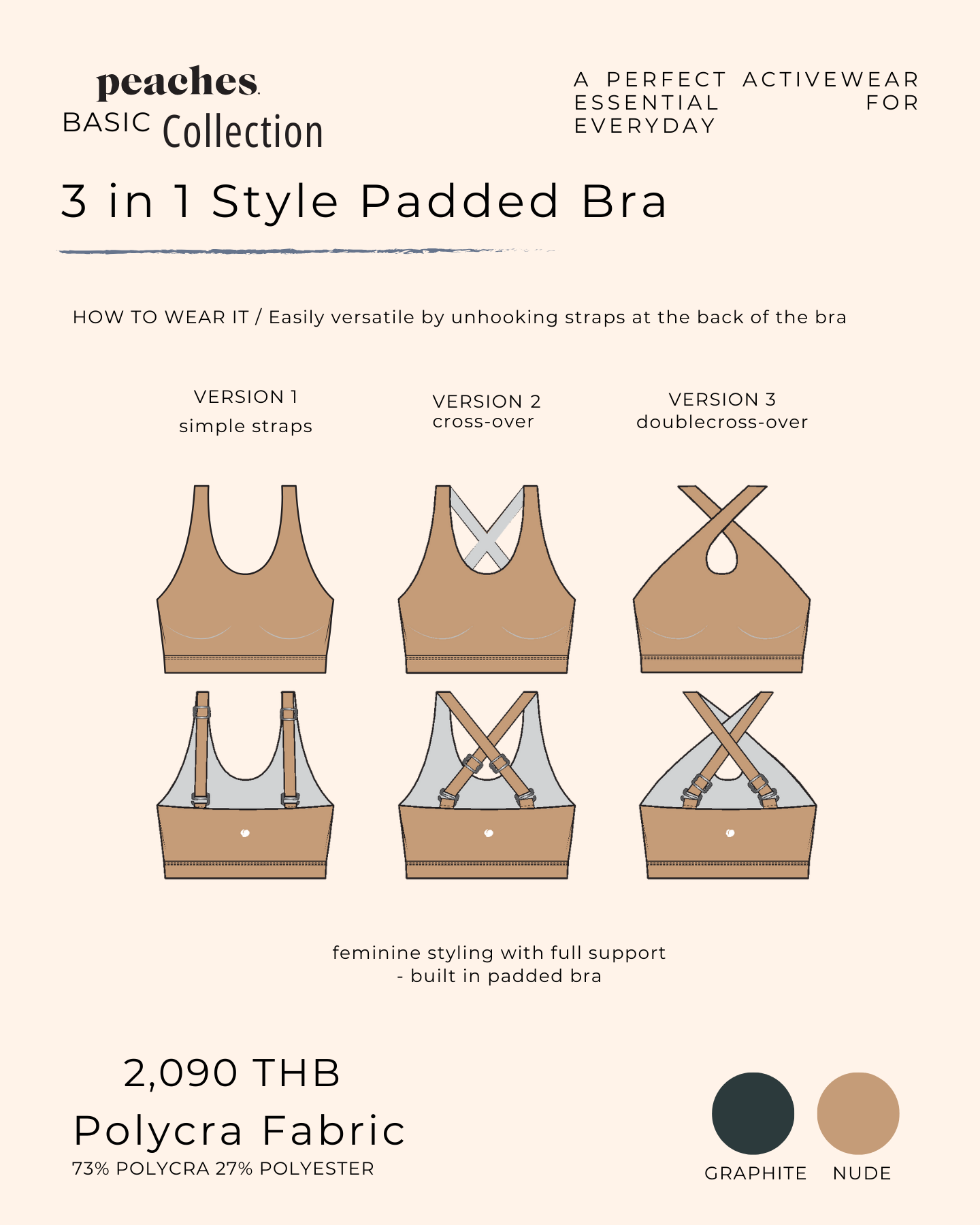 3 in 1 Style Padded Bra