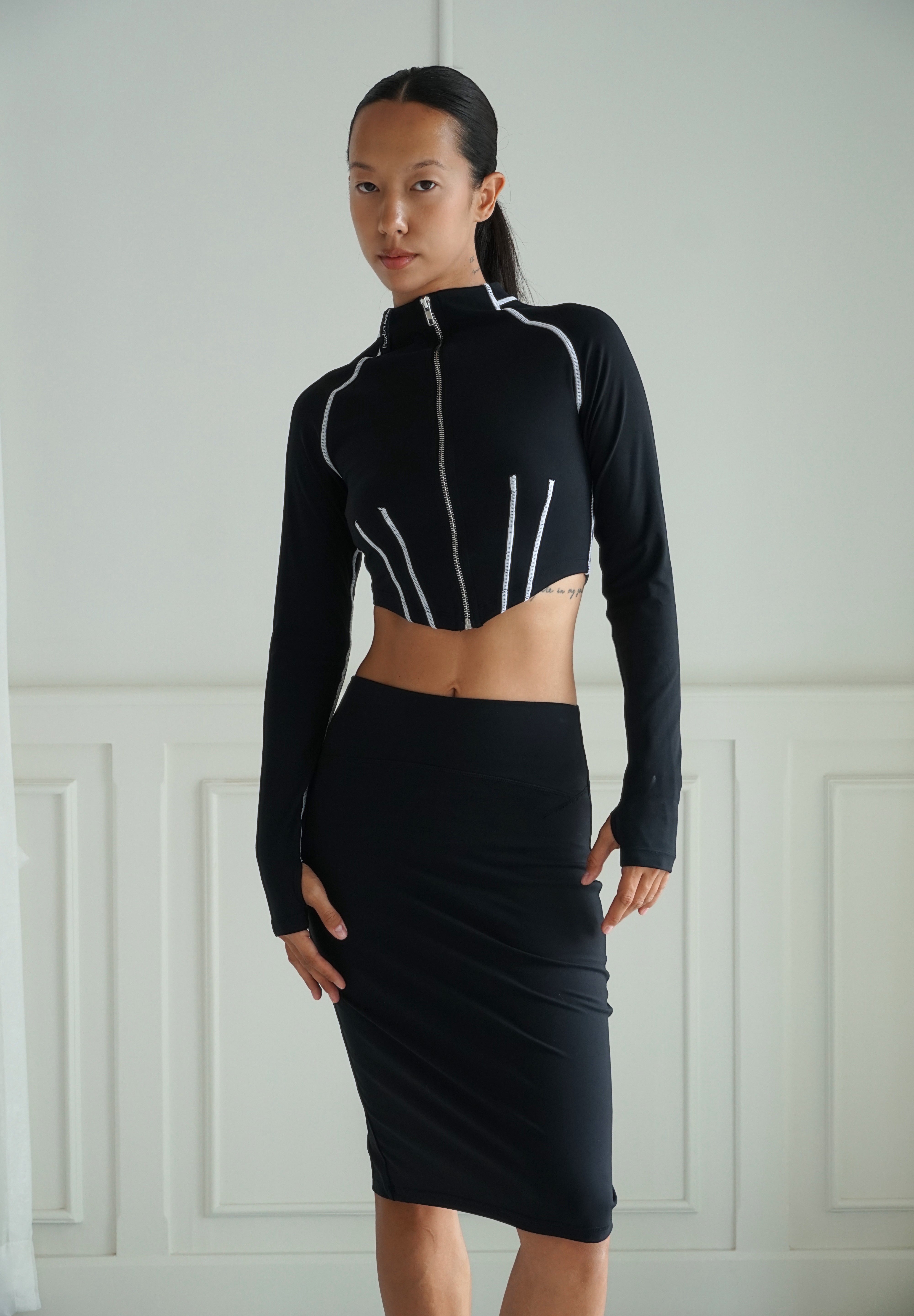 Zip Up Corset Jacket