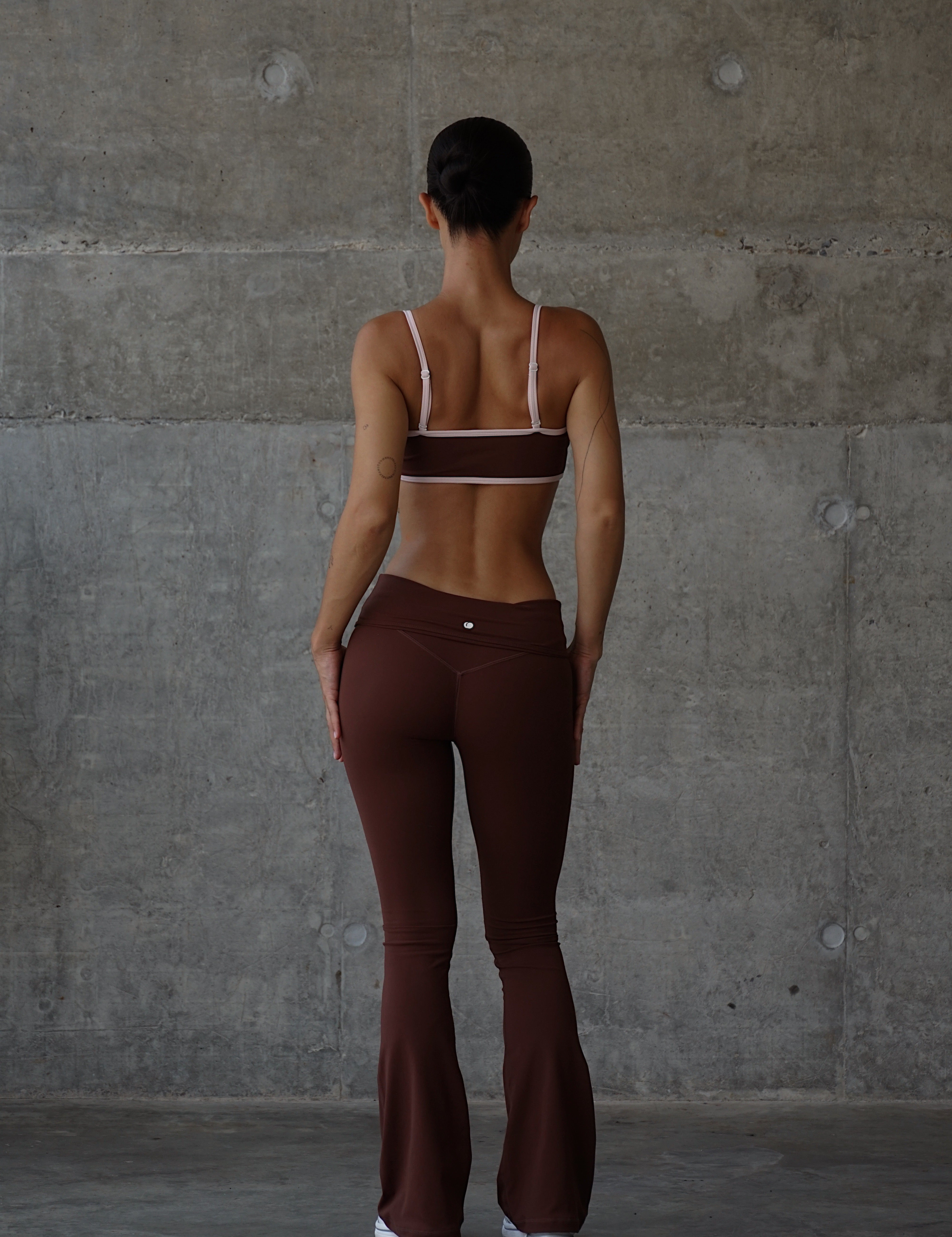 High-Waisted Flare Yoga Pants – Fold Over
