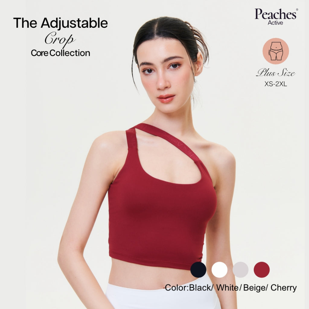 Peaches Active - Adjustable Crop เสื้อครอปออกกำลังกาย มีบราในตัว สายปรับระดับได้