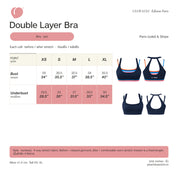 Peaches Active - Paris Stripe Limited Double Layer Bra  สปอร์ตบรา 2 ชั้น ดีไซน์ Back Cut-Out สี Ink Navy - Rainbow