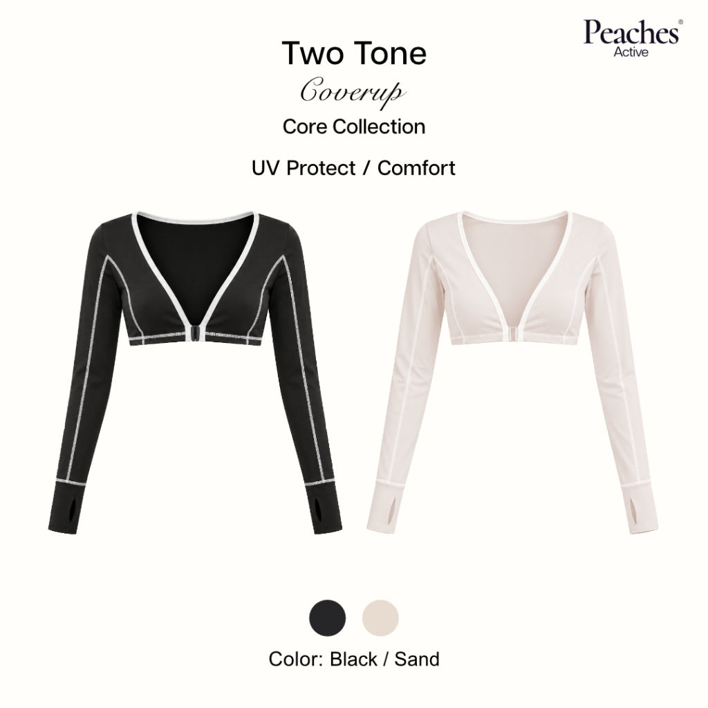 Peaches Activewear - Two Tone Coverup เสื้อแขนยาว ออกกำลังกาย  ผ้ากันยูวี แห้งไว