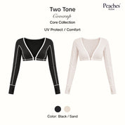 Peaches Activewear - Two Tone Coverup เสื้อแขนยาว ออกกำลังกาย  ผ้ากันยูวี แห้งไว