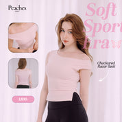 Peaches Active - Soft Sport Era Adjustable Off Shoulder Top เสื้อเปิดไหล่ มีฟองน้ำในตัว