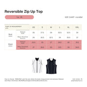 Peaches Active - Reversible Zip-Up Top – 2-in-1 เสื้อแขนกุดออกกำลังกายผู้หญิงใส่ได้ 2 ด้าน