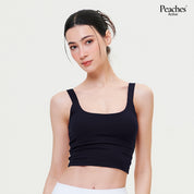 Peaches Active - Adjustable Crop เสื้อครอปออกกำลังกาย มีบราในตัว สายปรับระดับได้
