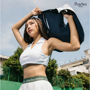 Peaches Active - Reversible Zip-Up Top – 2-in-1 เสื้อแขนกุดออกกำลังกายผู้หญิงใส่ได้ 2 ด้าน