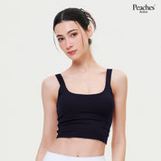 Peaches Active - Adjustable Crop เสื้อครอปออกกำลังกาย มีบราในตัว สายปรับระดับได้