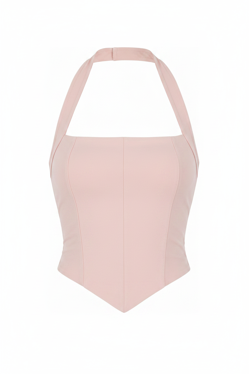V-Form Corset Top Baby Pink