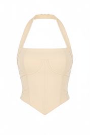 V-Form Corset Top Cream